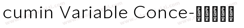 cumin Variable Conce字体转换
